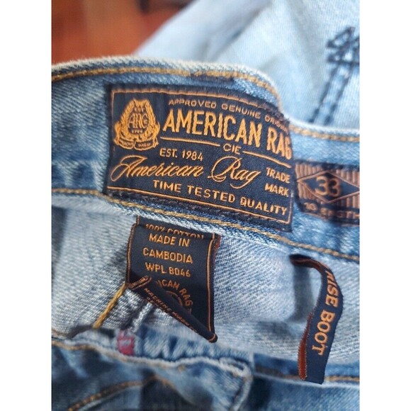 Vintage American Rag Cie Mens Jeans Size 33×30 Zip 100% Cotton - Picture 5 of 7